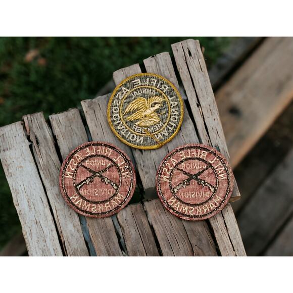 Vintage NRA Shooting Patch Set-3pc-Junior Division-Embroidered-Rifle Club-Annual - Picture 4 of 7